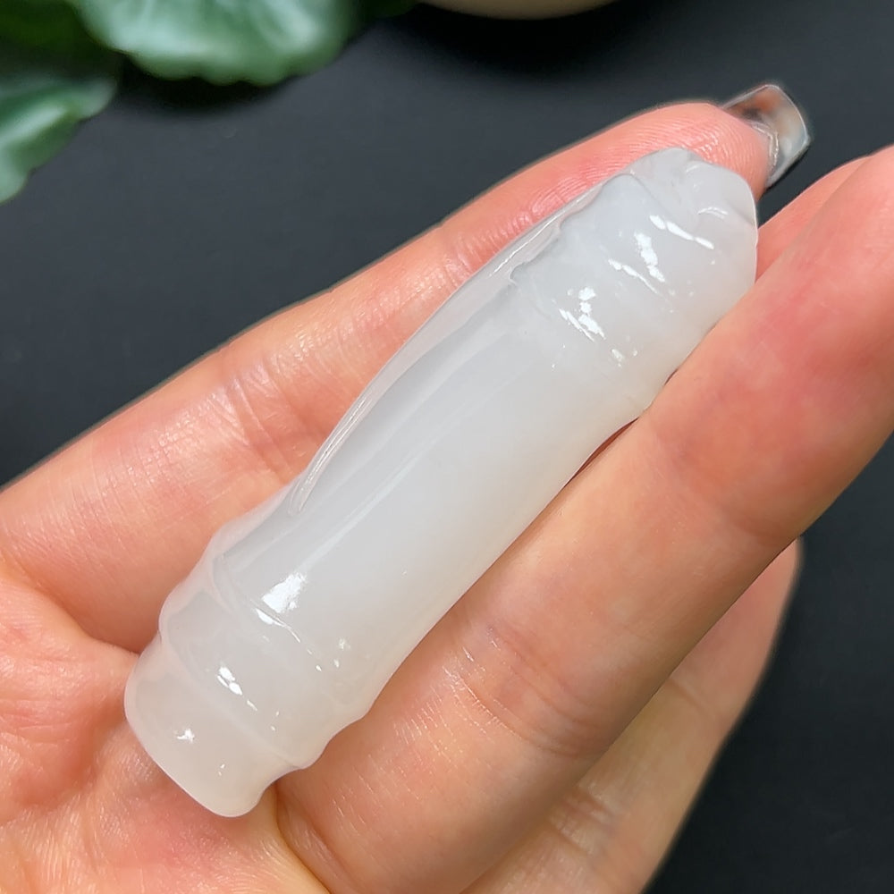 Hetian Jade Bamboo Pendant, Total Weight Approx. 36.59g
