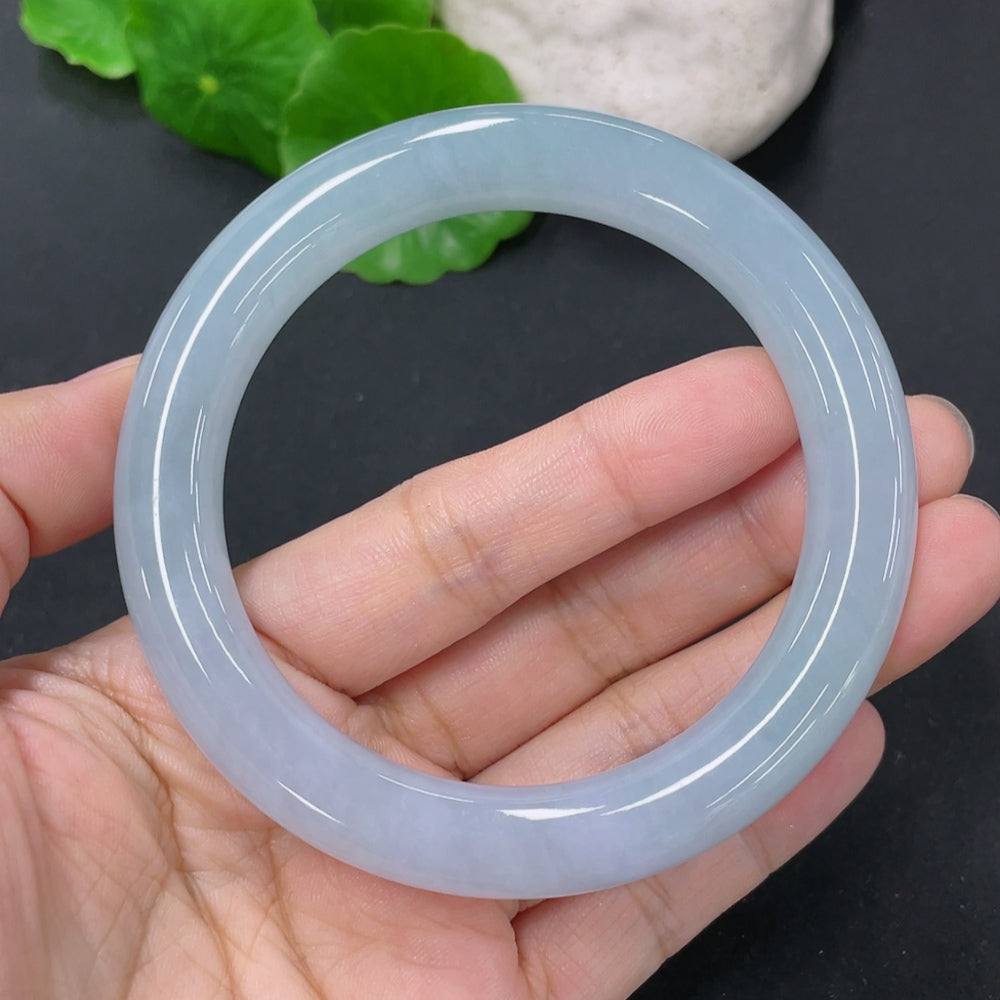 Jadeite Round Bangle Total Weight Approx. 54.45g Size 55.7