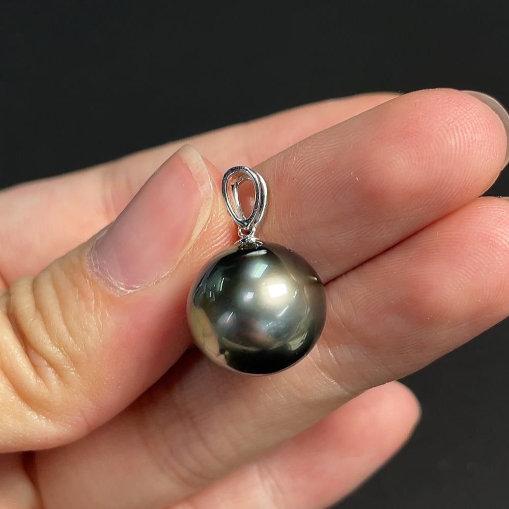 18K Saltwater Pearl Pendant (Non-Diamond), Total Weight Approx. 4.38g, Pearl Size Approx. 13.8mm