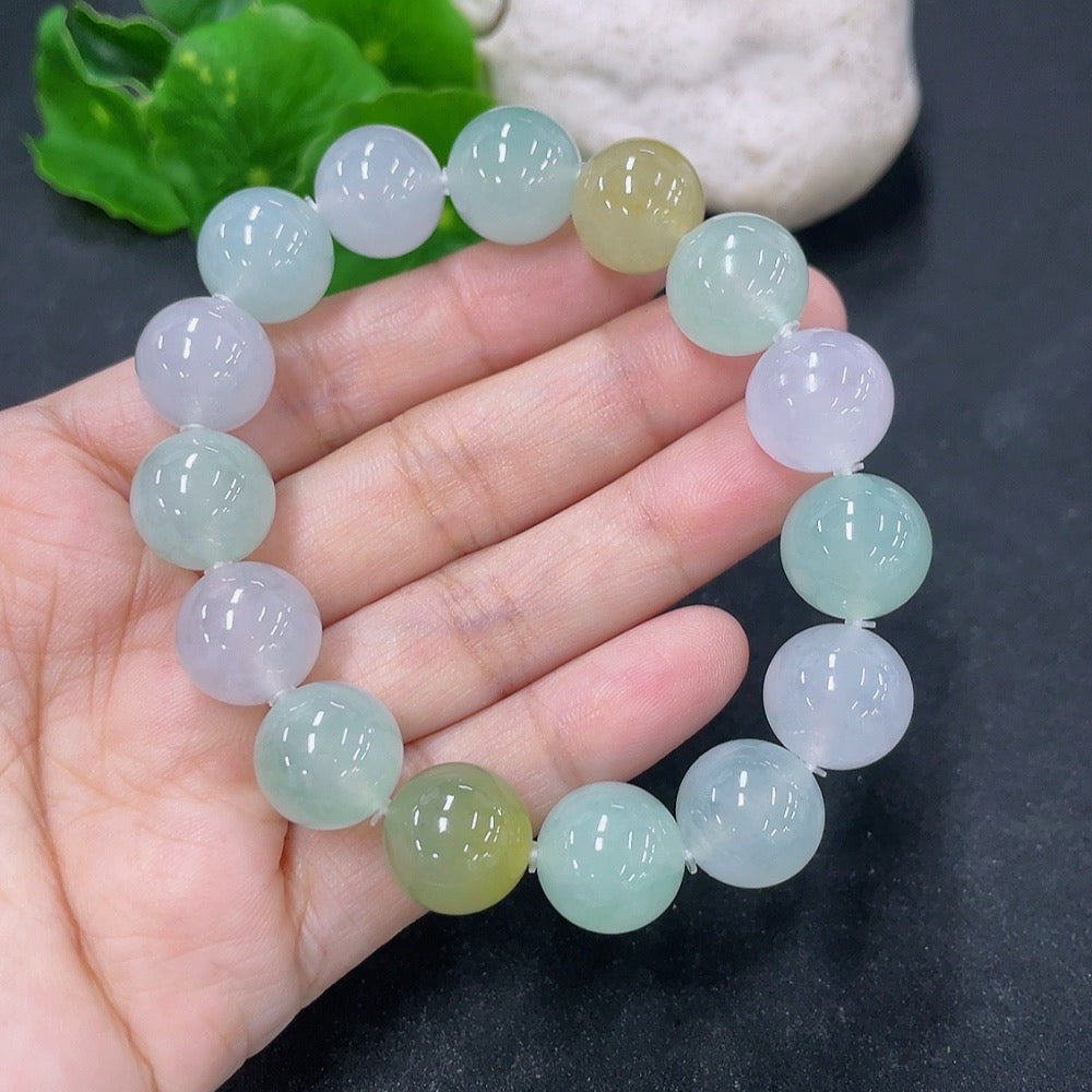 Jadeite Bracelet, Approx. 12.5mm, Total Weight Approx. 50.96g, Color Origin Undetermined