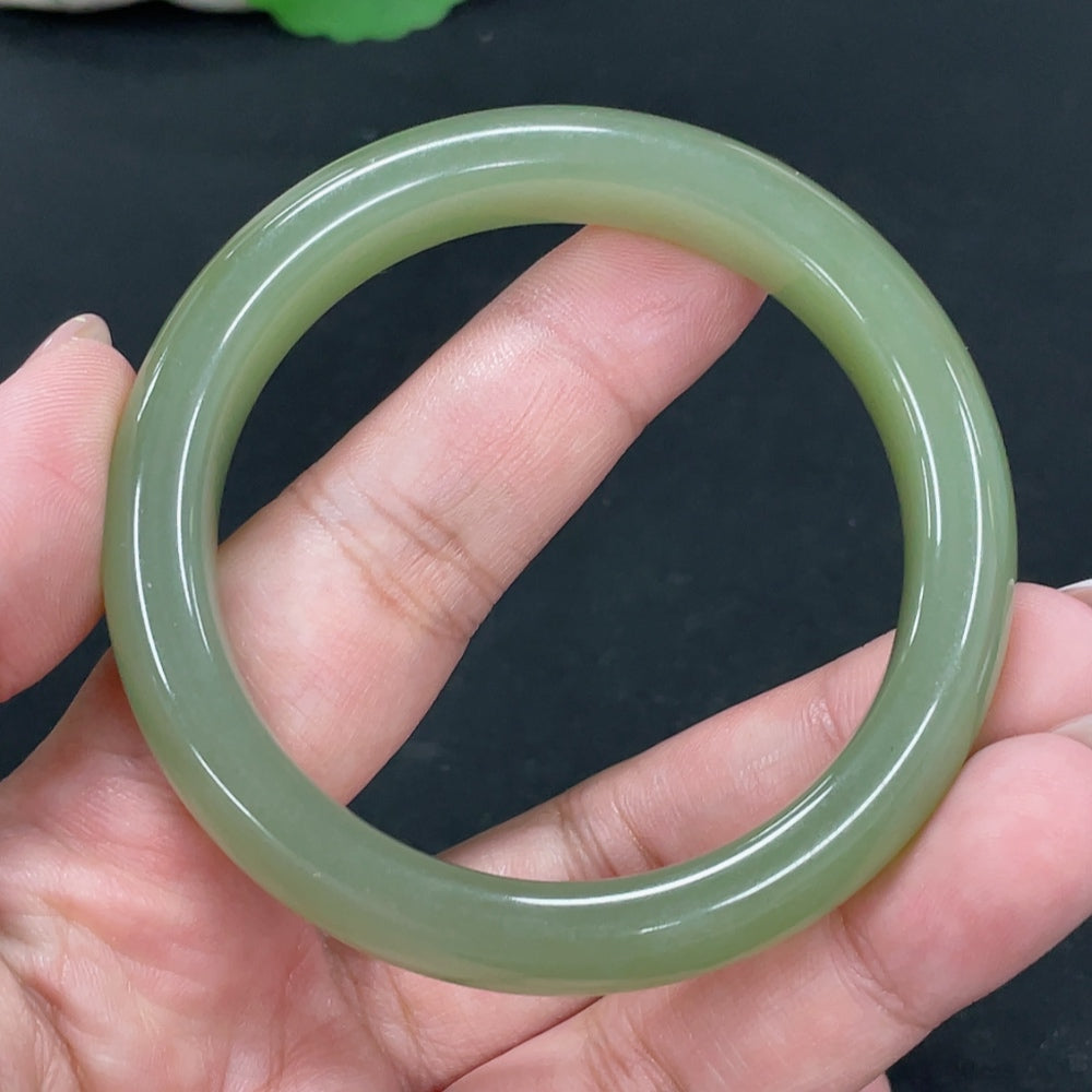 Hetian Jade Round Bracelet Size 54 Total Weight Approx. 47.2g