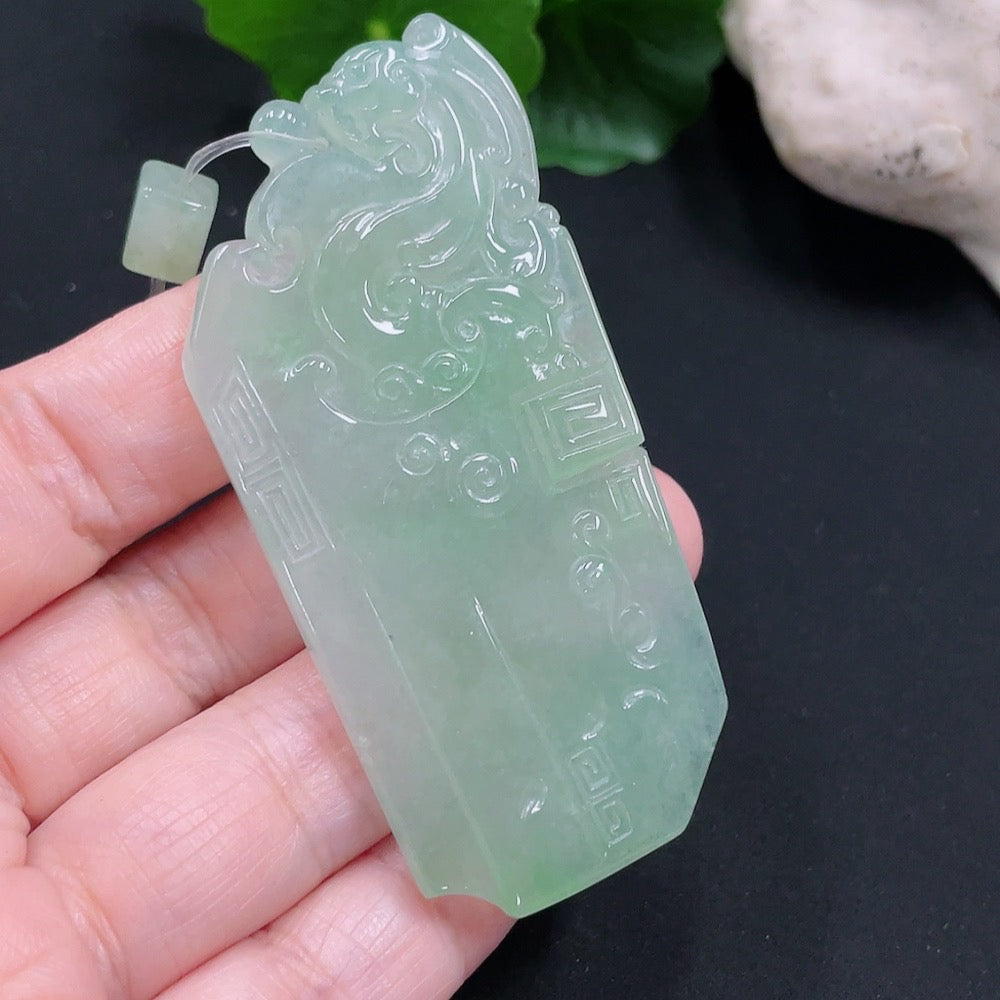 Antique-style Jadeite Pendant, Total Weight Approx. 27g