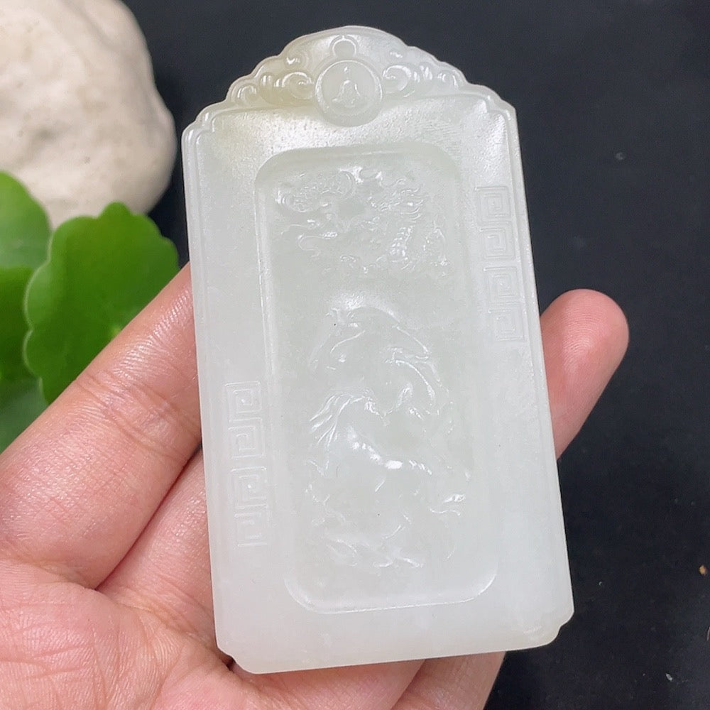 Hetian Jade Pendant Guanyin Total Weight Approx. 83.8g