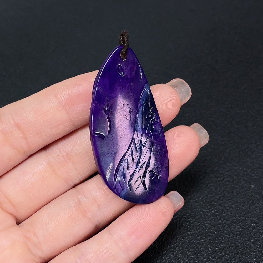 Sugilite Pendant Purple Only Containing Other Mineral Components Total Weight Approx. 10.43g