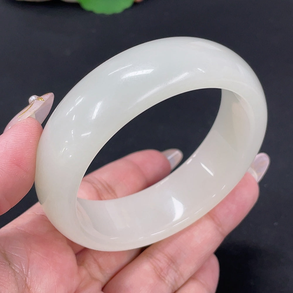 Hetian Jade Round Bracelet Size 59 Total Weight Approx. 82.3g