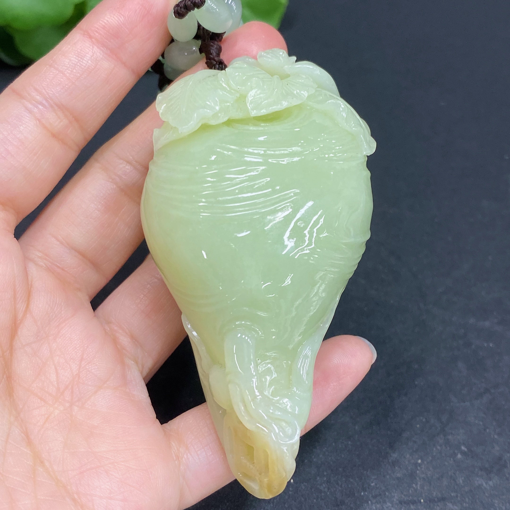 Hetian Jade Pendant Ginseng