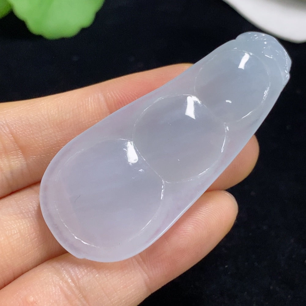 Jadeite Lucky Bean Pendant, Total Weight Approx. 18.37g