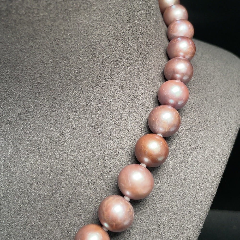 Pearl Necklace Non-Gold Total Weight Approx. 84.95g Size 10.8-14.1mm