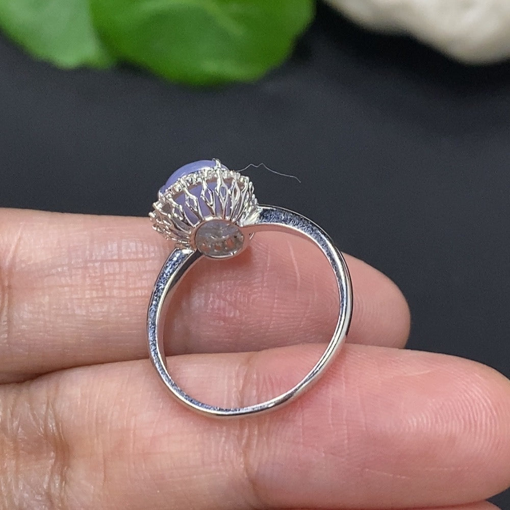 Jadeite Gourd Inlaid Ring 18K Gold (With Diamond Accents)