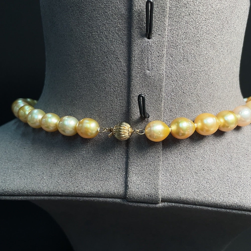 Seawater Pearl Strand Necklace 14k Gold Size 8.1-8.9mm Approx. Total Weight 43.32g Color Origin Undetermined