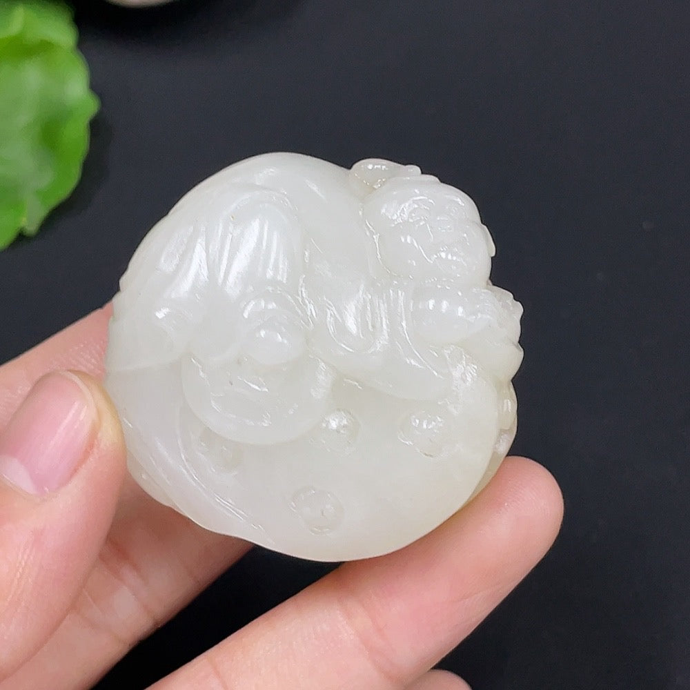 Hetian Jade Pendant Child Total Weight About 68g