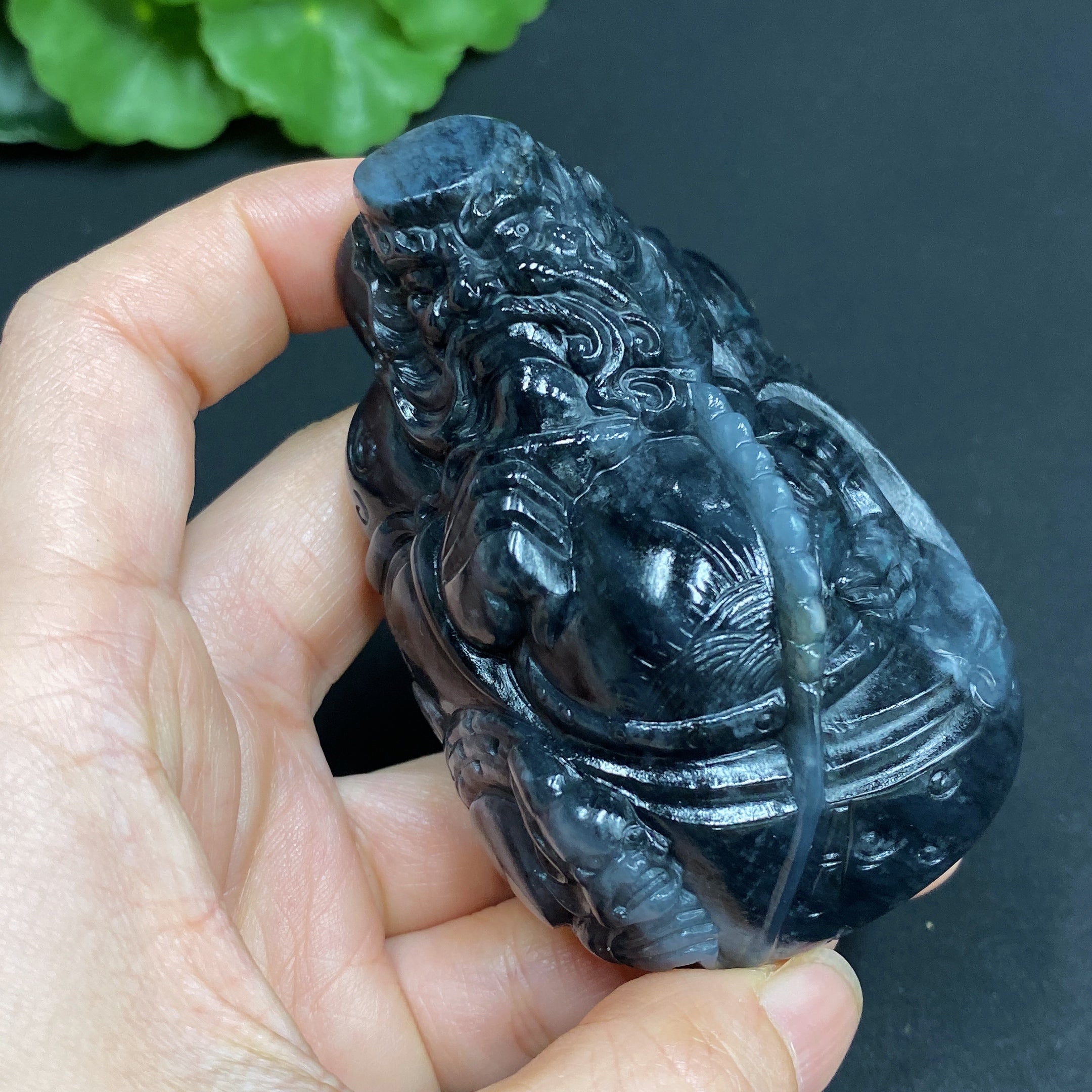 Hetian Jade Handheld Piece - Zhong Kui, Total Weight Approx. 172.4g