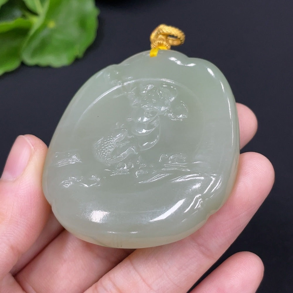 Hetian Jade Pendant    Buddha Statue    Total Weight (including rope) approx. 54.6g