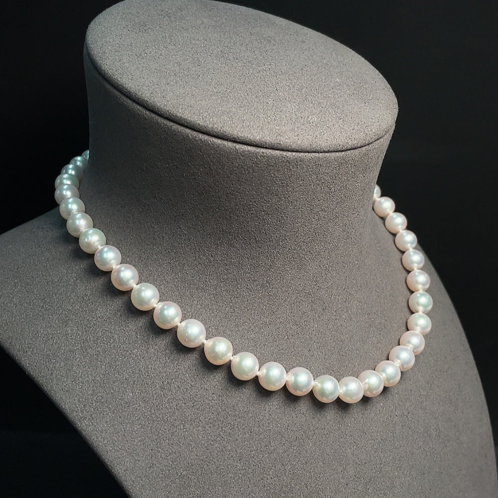 Seawater Pearl Necklace Marked Red Non-Gold Rest Au58% Total Weight Approx.34.45g Size About7.8mm
