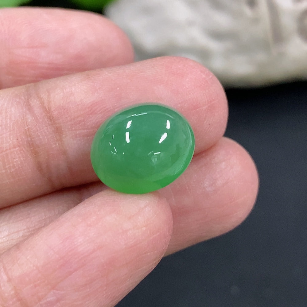 Jadeite Cabochon Total Weight Approx.1.6g