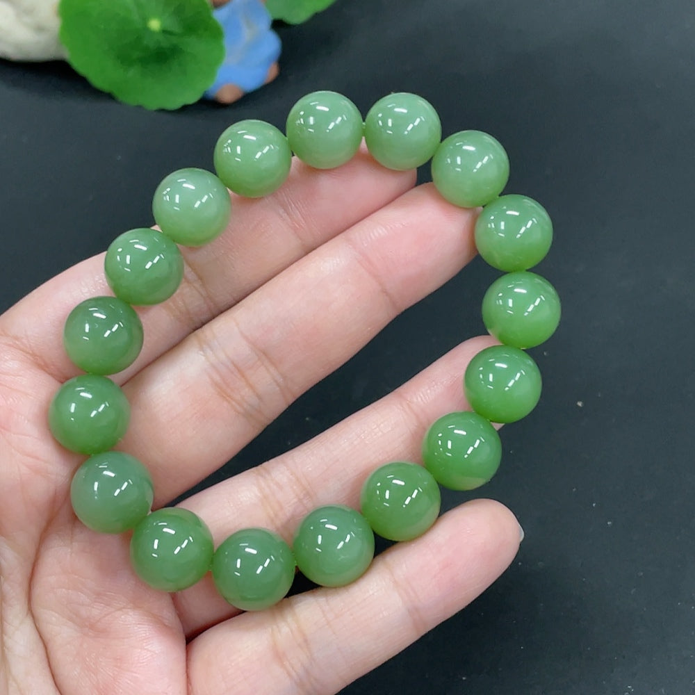 Hetian Jade Bracelet, approx. 11.8mm, total weight approx. 46.9g
