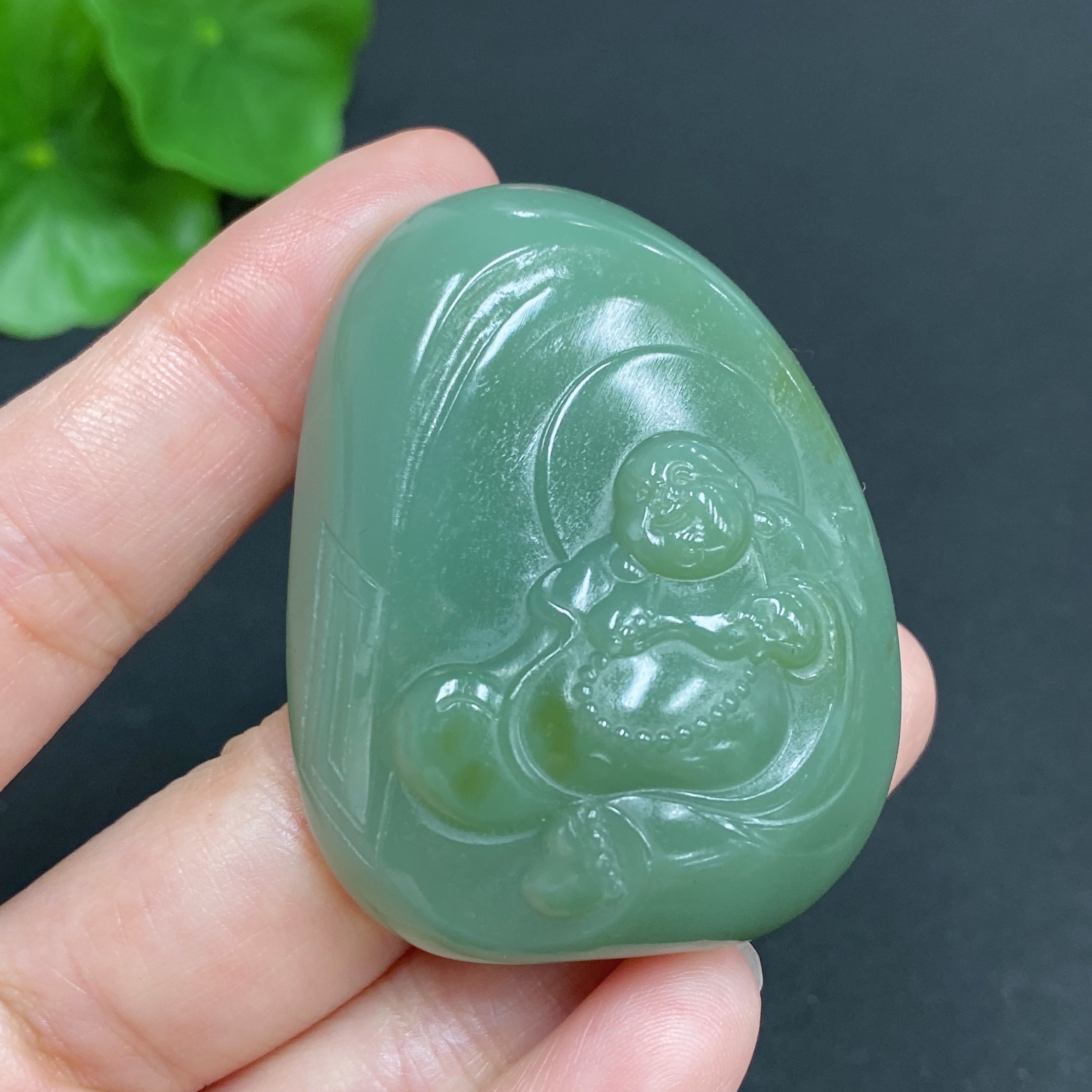 Hetian Jade Pendant Buddha Total Weight Approx. 40.7g