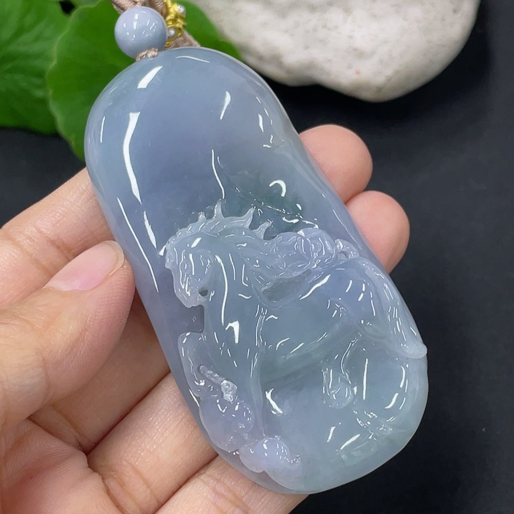 Jadeite Pendant Galloping Ahead