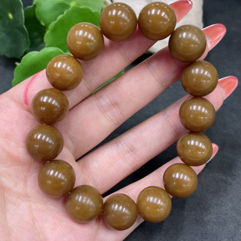 Hetian Jade Bracelet, approx. 13.6mm, total weight approx. 61.3g