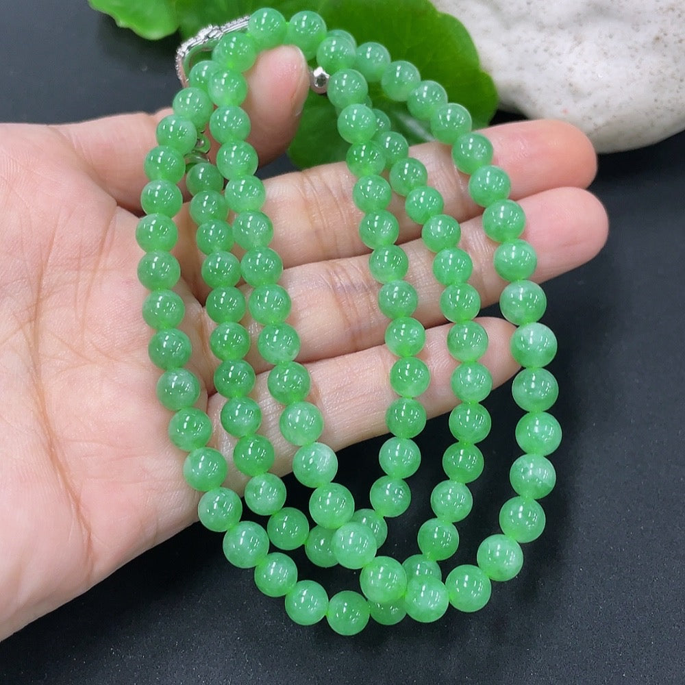 Jadeite Bracelet Approx.5.4/6.2mm Total Weight Approx.34.16g