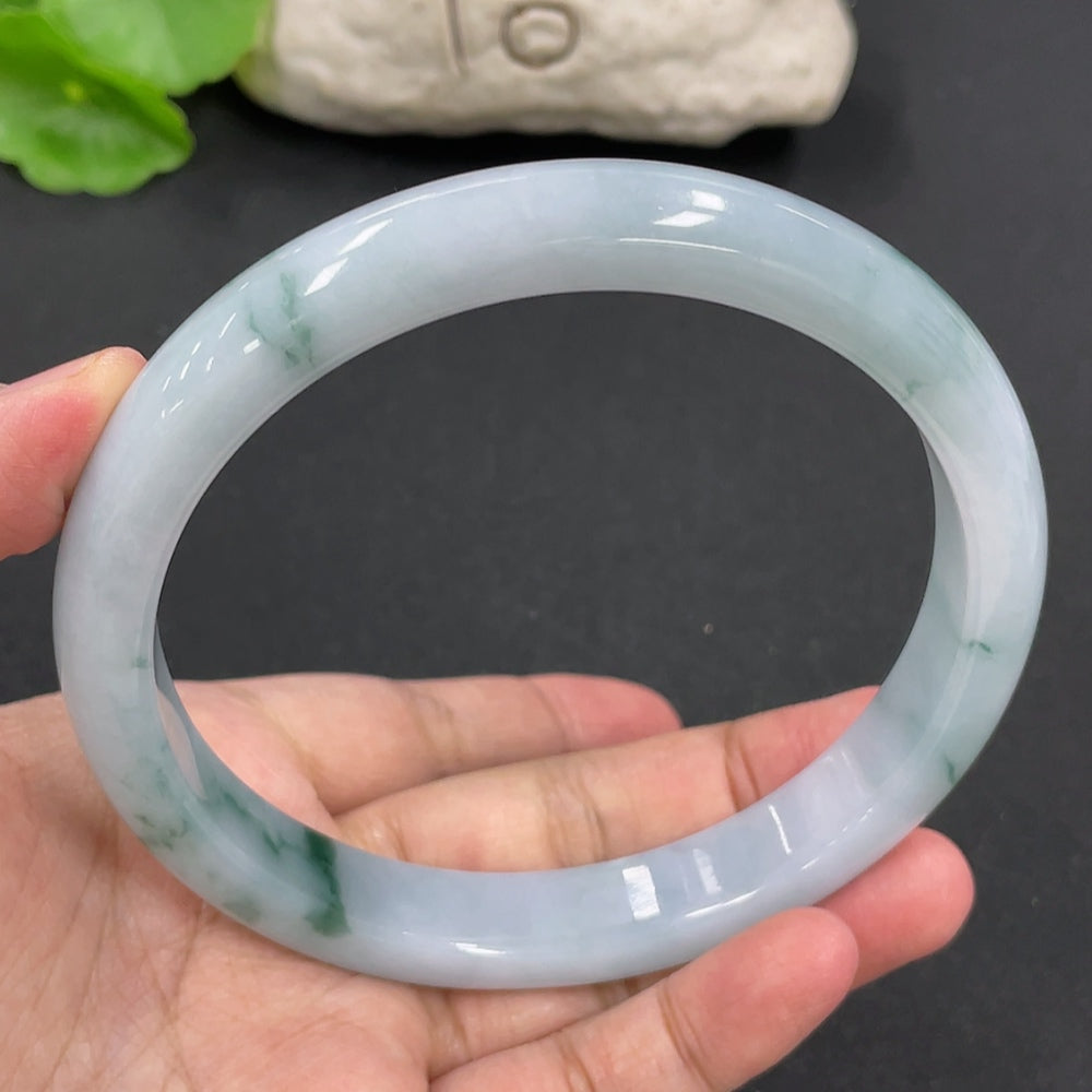 Jadeite Round Bangle Total Weight About 92.6g Size 78.6