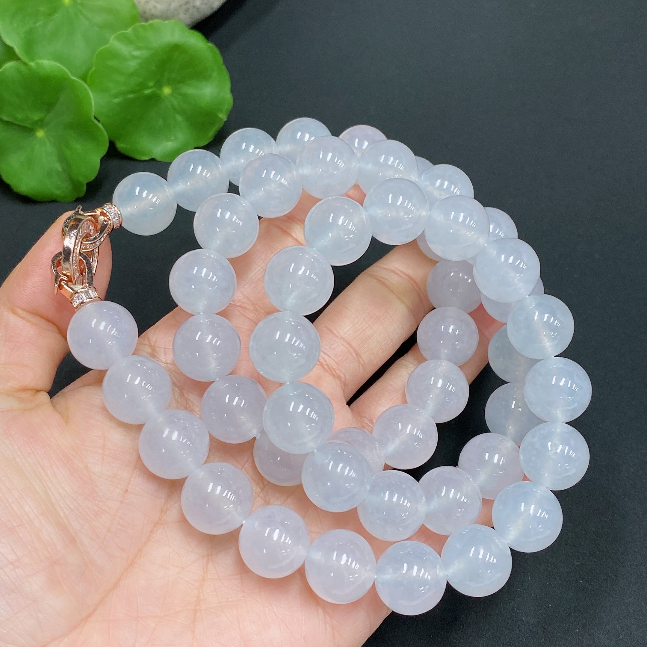 Jadeite Bead Necklace Approx. 12.5mm Non-gold Inlaid Total Weight Approx. 173.2g [Total Value: $25,988 USD]