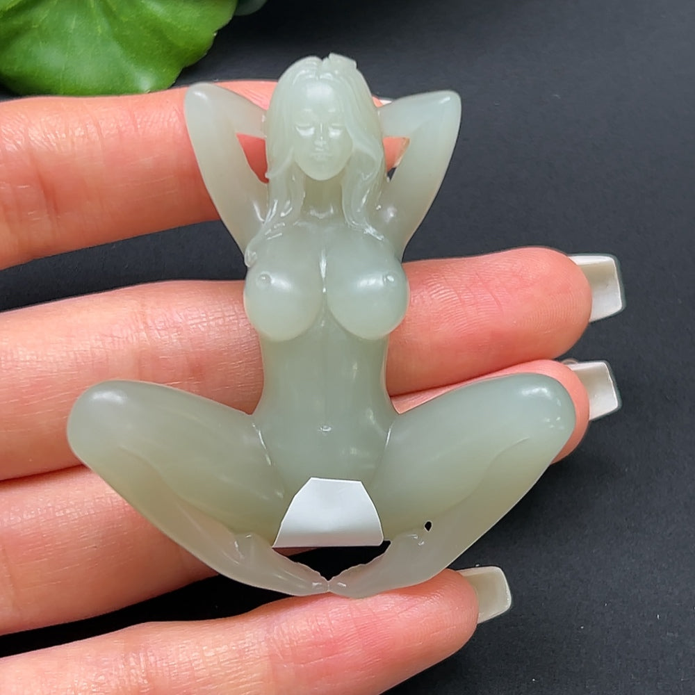 Hetian Jade Beauty Pendant