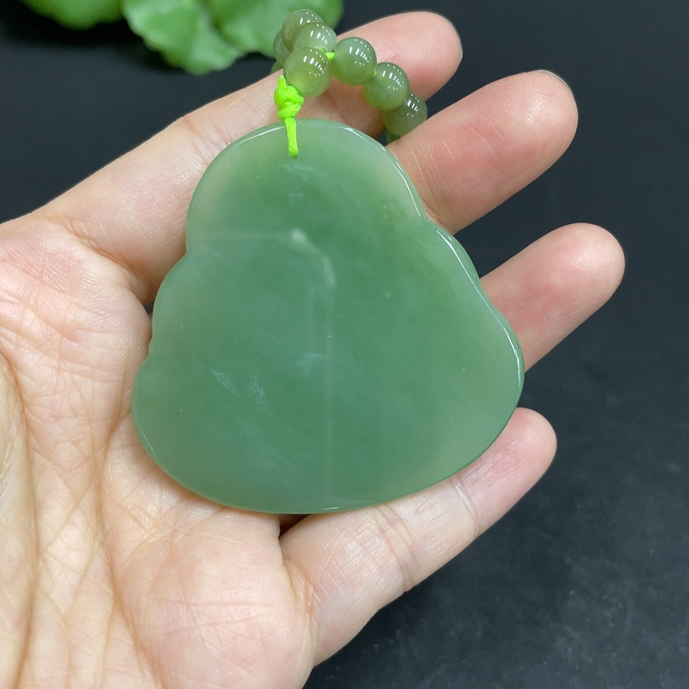 Hetian Jade Pendant  Buddha  Total weight (including chain): 72.7g