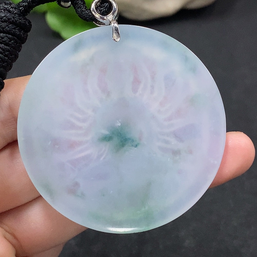 Jadeite Thousand-Hand Guanyin Pendant 18K Gold Non-Diamond Total Weight Approx. 38.48g With Certificate