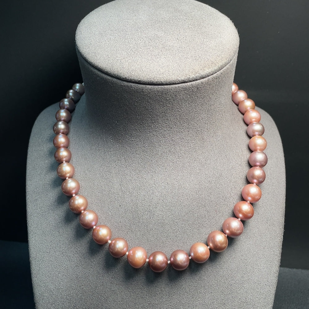 Pearl Bead Necklace Non-Gold Total Weight Approx. 67.95g Size 9-11.8mm