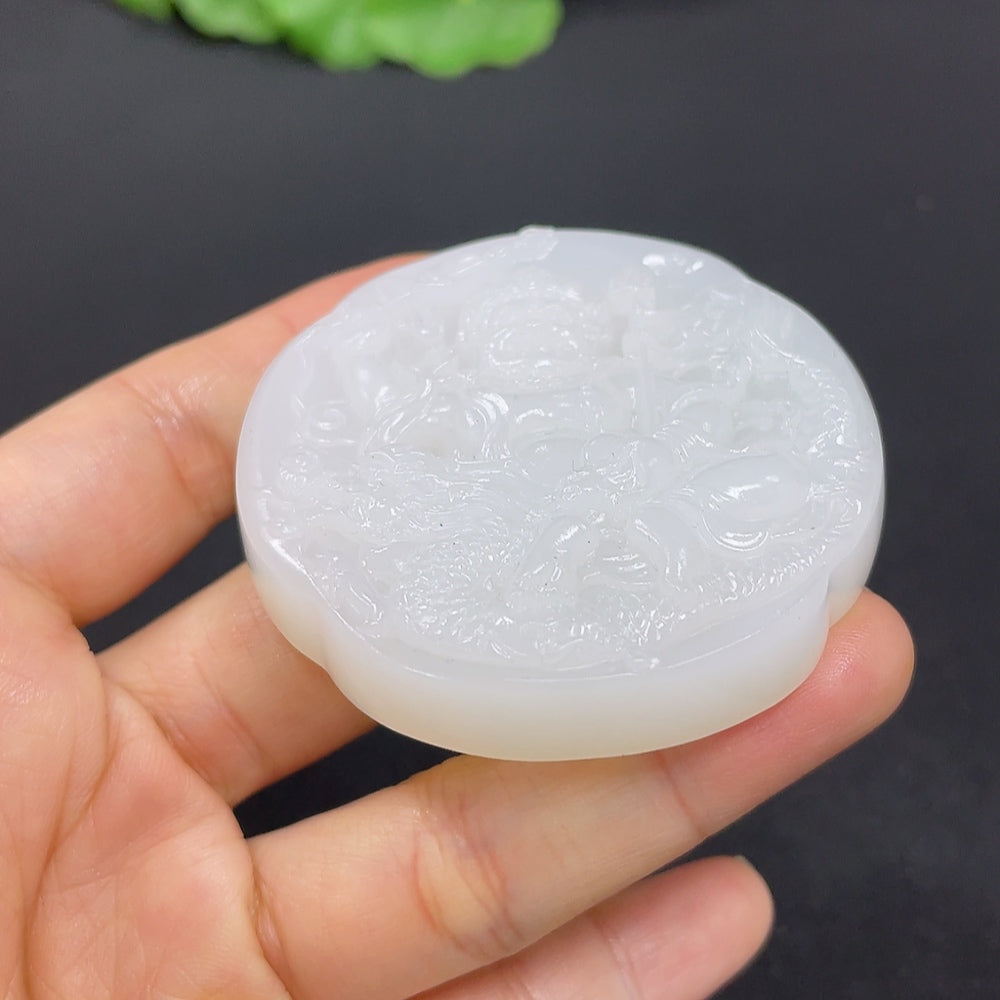 Hetian Jade Pendant - Fudō Myōō, Total Weight Approx. 64g