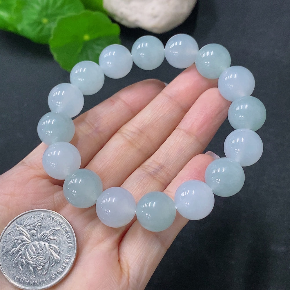 JadeiteBead Bracelet, Approx. 12.5mm, Total Weight Approx. 52.43g