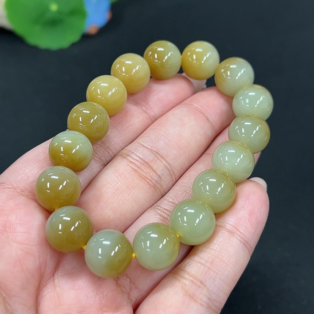 Hetian Jade Bracelet, approx. 11.7mm, total weight approx. 42.1g