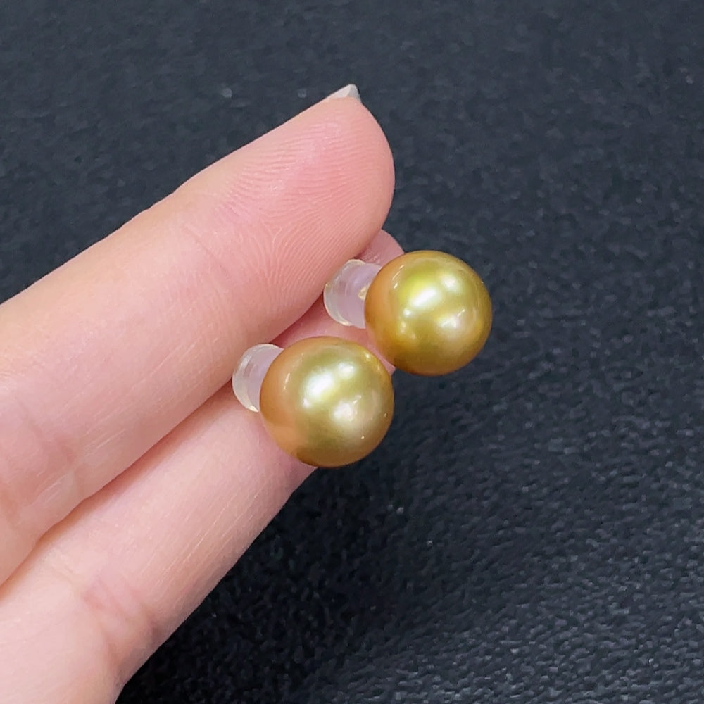 Seawater Pearl Earrings 18k Gold Color Origin Undetermined