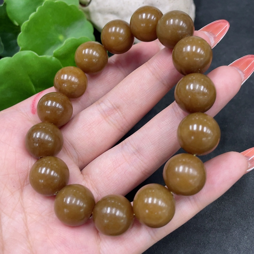 Hetian Jade Bracelet, approx. 13.6mm, total weight approx. 61.3g
