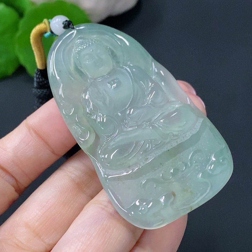 Jadeite Pendant Buddha Plaque Total Weight Approx. 26.54g