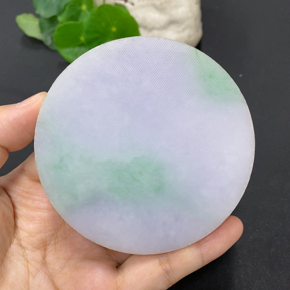 Jadeite Plain Pendant Rough Carving Total Weight About 215g