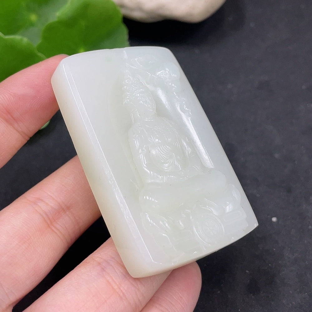 Hetian Jade Pendant Guanyin Total Weight Approx. 56.3g