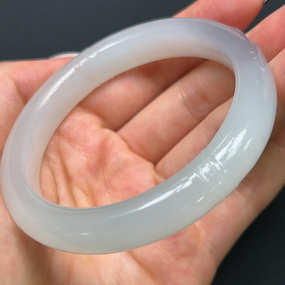Hetian Jade Round Bracelet Size 57.1mm Total Weight Approx. 51.78g