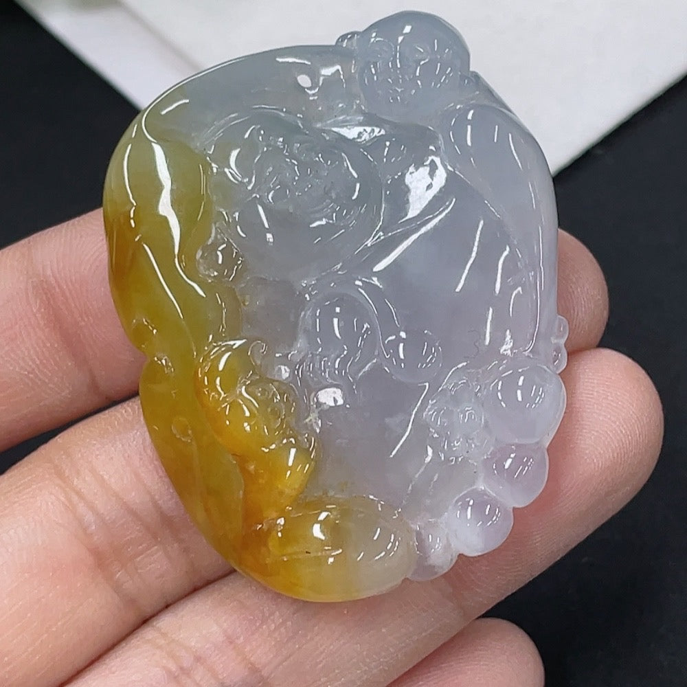 Jadeite Pendant Buddha, Total Weight Approx. 20.48g