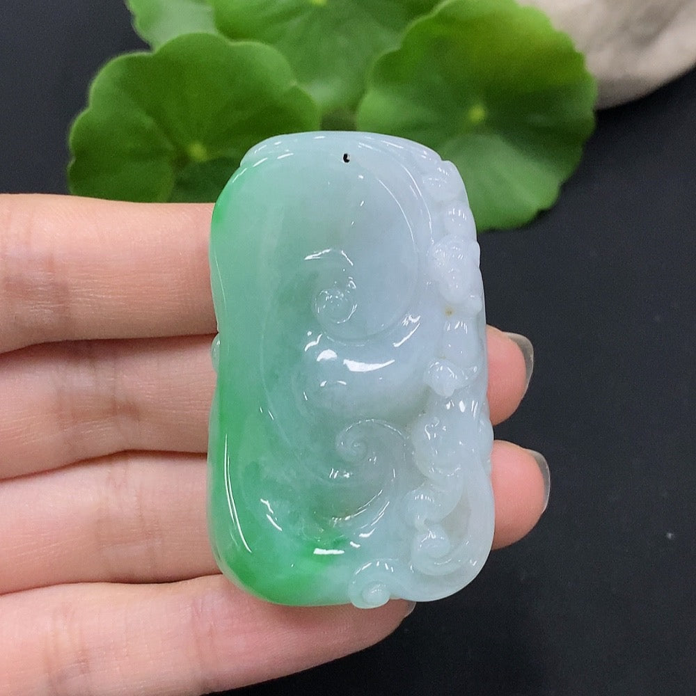 Jadeite Ruyi Pendant Total Weight Approx. 35.92g