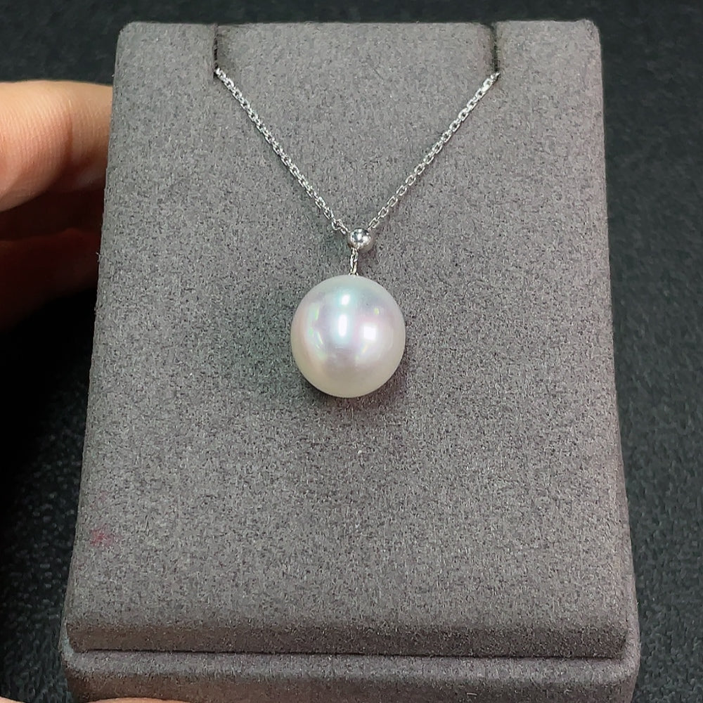 18k seawater pearl necklace, total weight approx. 4.24g, size approx. 11.6mm