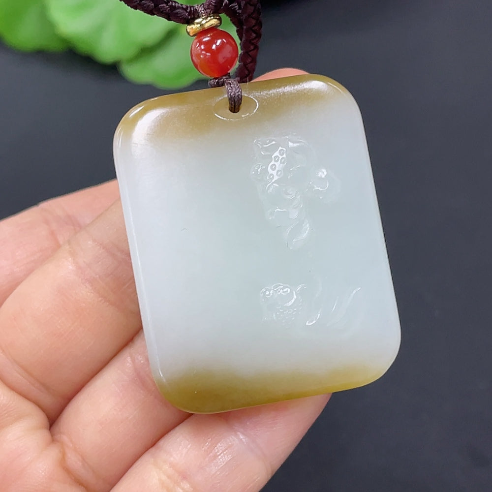 Hetian Jade Pendant Lotus