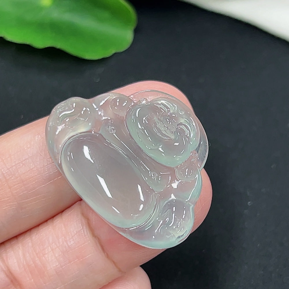 Jadeite Buddha Pendant Total Weight Approximately 6.1g