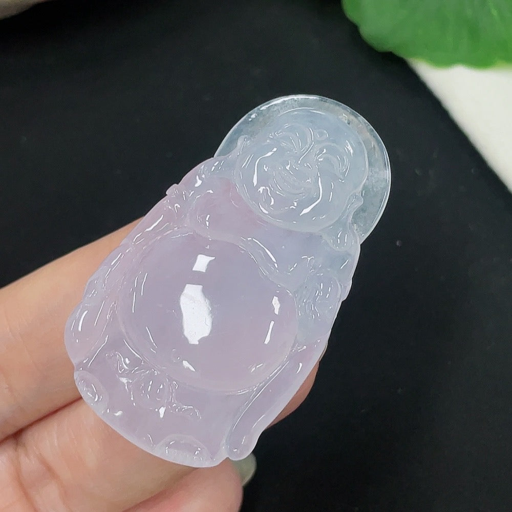 Jadeite Standing Buddha Pendant, Total Weight Approximately 13.5g