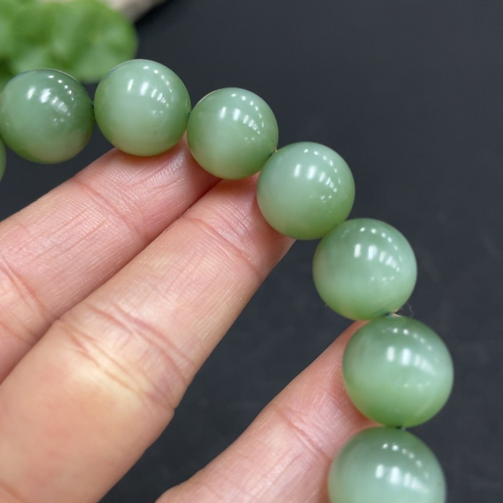 Hetian Jade Jasper Bracelet, Approx. 11.7mm, Total Weight Approx. 44.6g