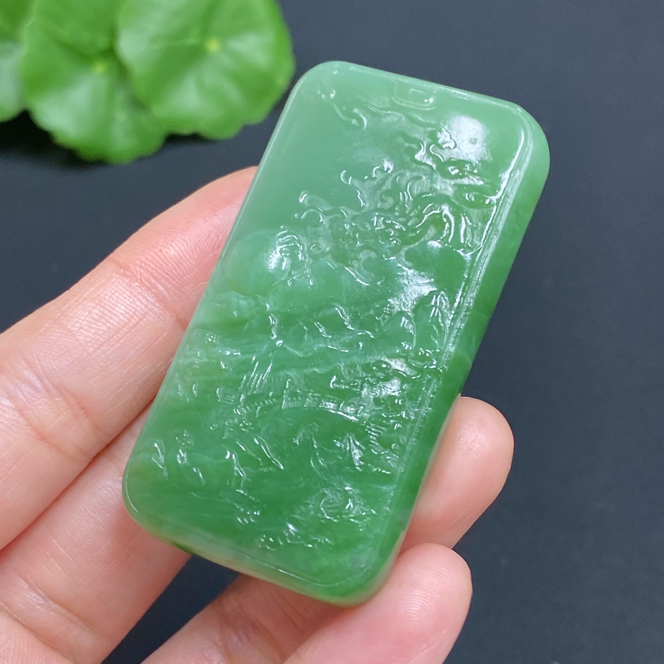 Hetian Jade Pendant Landscape Plaque Total Weight Approx. 43.7g