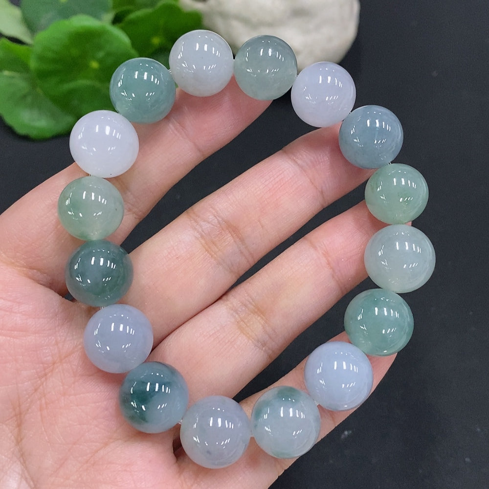 Jadeite Bead Necklace Approximately 13mm Total Weight About 60.9g