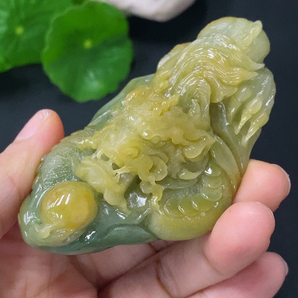 Jadeite Pendant Dragon Plaque Total Weight Approx. 90.9g Color Origin Undetermined