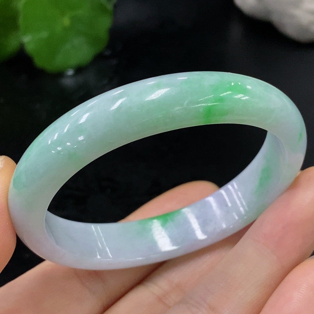 Jadeite Concubine Bangle Size 52/46.1 Total Weight Approx. 32.19g